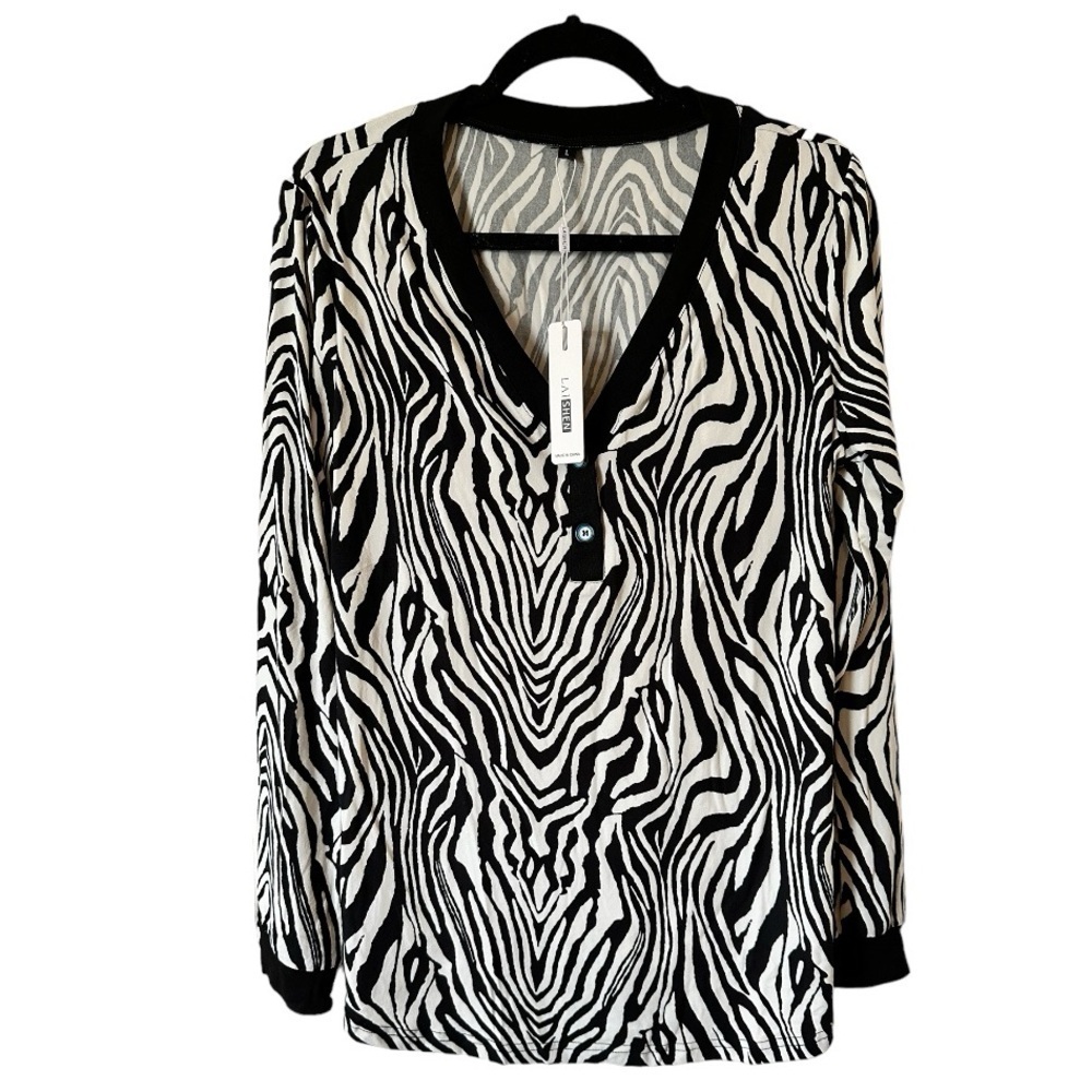 NWT Women's V Neck Long Sleeve Shirts Button Down Tunic Blouses Basic Tops Tee​